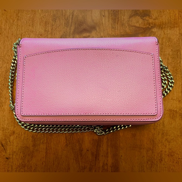 Kate Spade Candy Pink Crossbody Leather Purse With Chain Handle - Picture 2 of 12